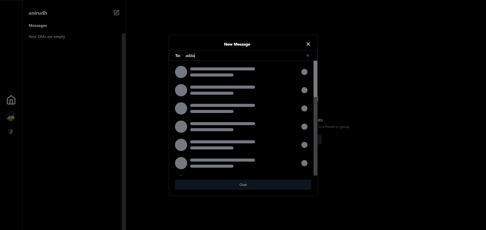 Instagram chat clone